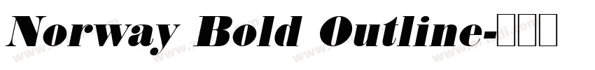 Norway Bold Outline字体转换